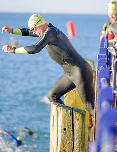 Ironbourne Triathlon Swim Jump